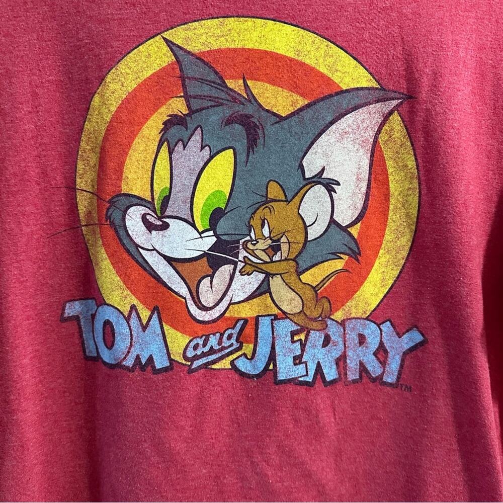 Tom and Jerry Cartoon Classic Retro Looney Tunes Vintage 90s Comic Tee - Size M
